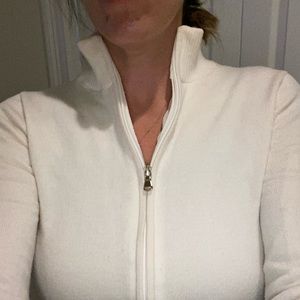 Fairway Greene merino wool beige zip jacket